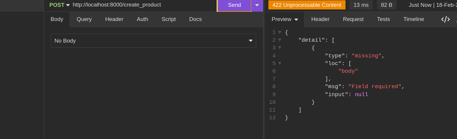 Making request without request body
