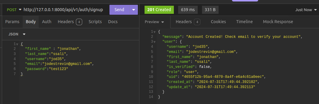 send verification email