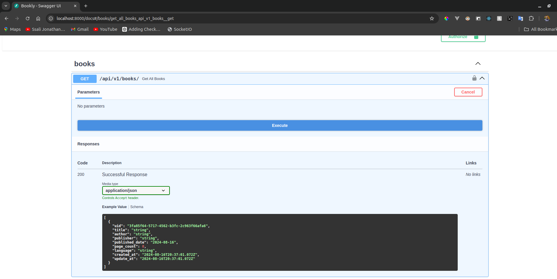 Swaggerui with request